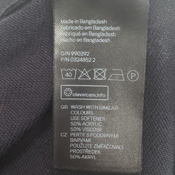 H&M Striped Open Front Short Sleeve Cape Cardigan Womens Size Medium / Large - Picture 4 of 4